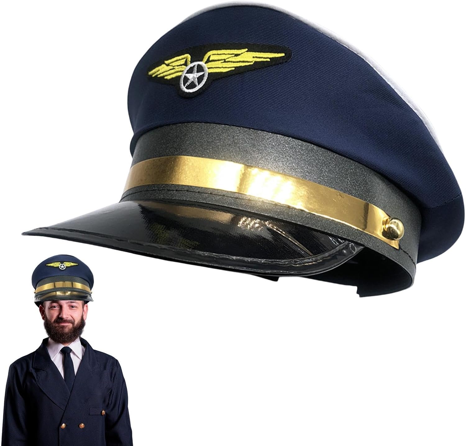 Amazon.co.jp: [Bmucp] 航空会社のパイロットの帽子、飛行機の